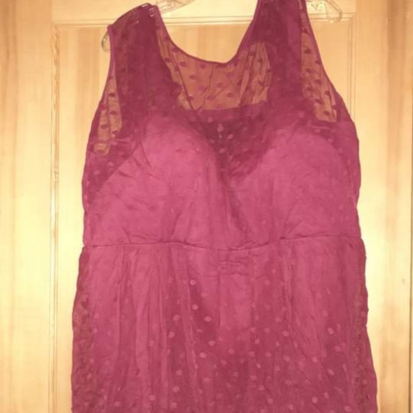 Torrid Red Polka Dot Mesh Peplum One Piece Swim - Picture 2 of 4